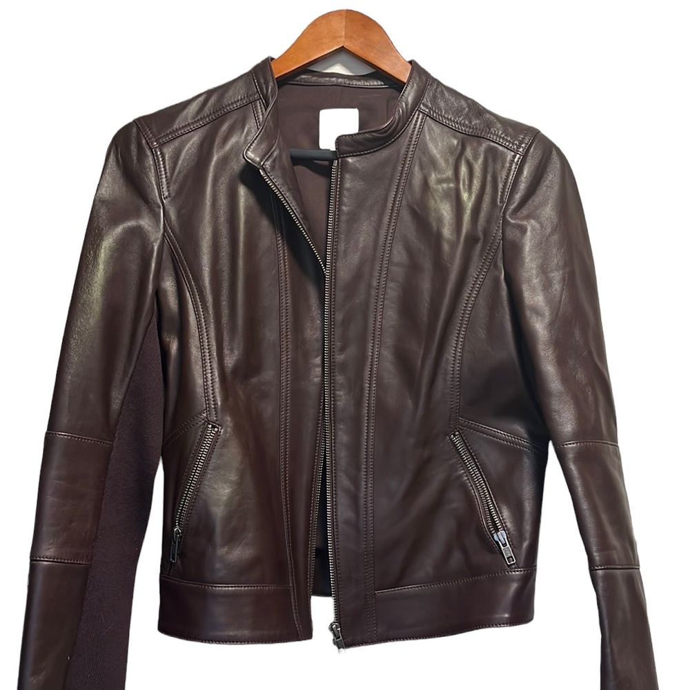 Chocolate Leather Halogen Jacket